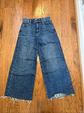 Madewell Super Wide-Leg High-Rise Jeans in Denim Blue, Sz 25